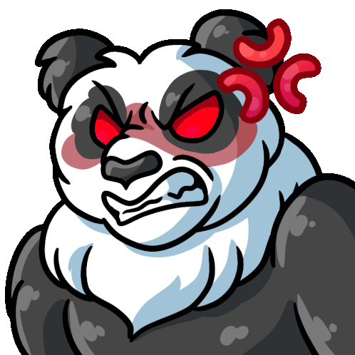 Giantpanda Pandaoangry Sticker - Giantpanda Pandaoangry Angry Panda Stickers