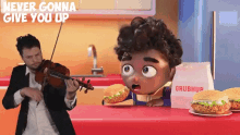 Never Gonna Give You Up Rob Landes GIF - Never Gonna Give You Up Rob Landes Playing Violin GIFs