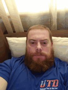 surprise guy beard utd selfie