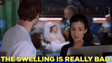 Chicago Med Natalie Manning GIF - Chicago Med Natalie Manning The Swelling Is Really Bad GIFs