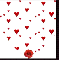 a heart made of red roses and hearts on a white background with picmix in the corner