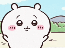 a cartoon hamster with a sad look on his face