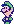 a pixel art drawing of a man wearing a green hat and a purple shirt .