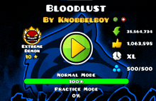 a screenshot of a video game called bloodlust