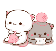 peach and goma cat mochi mochi peach cat sewing crochet cute