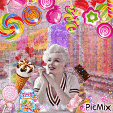 Marilyn Marilyn Monroe GIF - Marilyn Marilyn Monroe Ice Cream GIFs