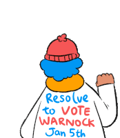 Resolve To Vote Fist Sticker