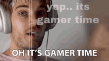 oh its gamer time time to play games video gaming headset on ready to play games