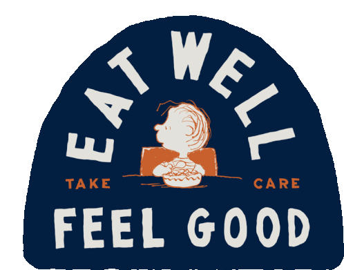 Eat Well Feel Good Sticker - Eat Well Feel Good Rerun Van Pelt Stickers