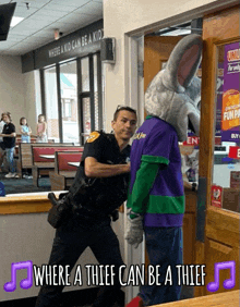 where a thief can be a thief is written on the bottom