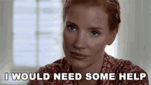 I Would Need Some Help Jessica Chastain GIF - I Would Need Some Help Jessica Chastain Mace GIFs