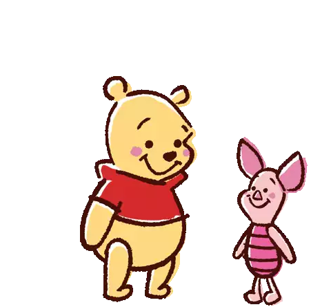 Pooh Piglet Sticker - Pooh Piglet Valentines Stickers