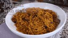 Jjapaguri With Steak Maangchi GIF - Jjapaguri With Steak Maangchi Noodles GIFs
