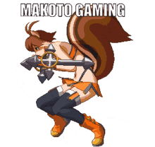 makoto blazblue gaming squirrel