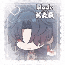a drawing of a person with the word blade on top of it