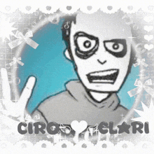 a picture of a cartoon character with the words ciro clari on the bottom