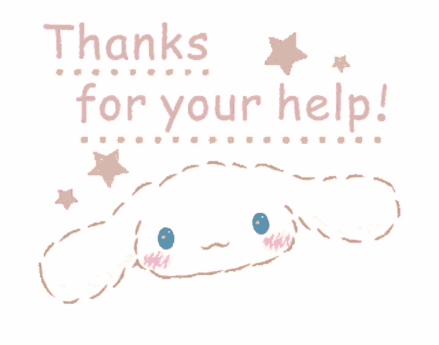 Sanrio Cinnamoroll Sticker - Sanrio Cinnamoroll Thank You