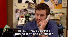 It Crowd Hello It GIF - It Crowd Hello It Have You Tried Turning It Off And On Again GIFs