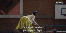 Its A World In Which You Have To Fight Street Food Latin America GIF - Its A World In Which You Have To Fight Street Food Latin America Wrestling GIFs