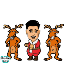 winter dance christmas merry reindeer