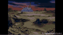 a cartoon of a person holding a sword with kungfuathlete gifs art written on the bottom
