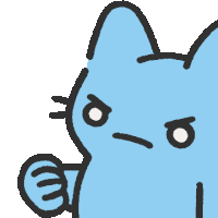 Lurking Blue Cat Sticker - Lurking Blue Cat Whack Stickers