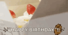 Strawberry Cake Strawberry Short Cake GIF - Strawberry Cake Strawberry Short Cake Happy Birthday GIFs