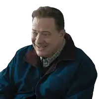 a man wearing a blue jacket that says columbia on the front