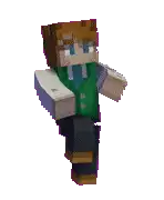 a pixel art of a man in a green vest and tie .