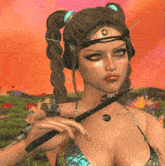 a woman in a bikini has a tattoo on her arm that says tcrm