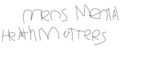 someone has written the word mental health on a white background