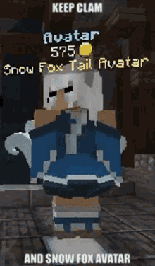 galaxite minecraft snow fox keep calm