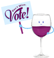Vote Wineday Sticker - Vote Wineday Merlot Stickers