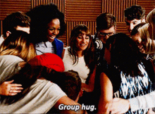 Glee Group Hug GIF - Glee Group Hug Hugging GIFs