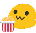 Blob Popcorn Sticker - Blob Popcorn Emoji Stickers