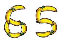 the letter s is made out of bananas on a white background