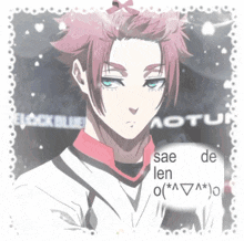 a picture of a boy with red hair and the words sae de len on the bottom