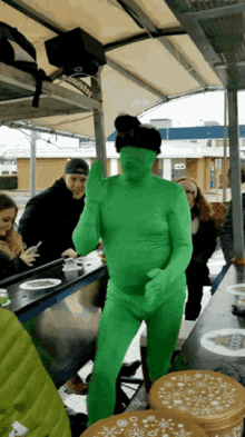 green man suit dancing dancing green man entertainer