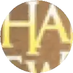 a close up of a circle with the letter a on it