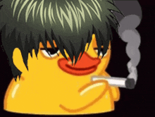 Hijikata Gintama GIF - Hijikata Gintama Duck Smoking GIFs