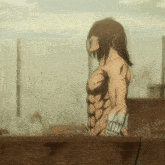 a drawing of a man with a tattoo on his arm that says ' ii '