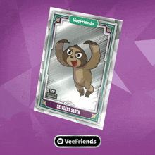 a card with a sloth on it that says ' selfless sloth ' on it