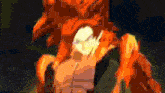 a close up of a cartoon character with a flame coming out of its mouth