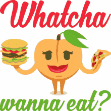 whatcha wanna eat peach life joypixels what do you want to eat are you hungry
