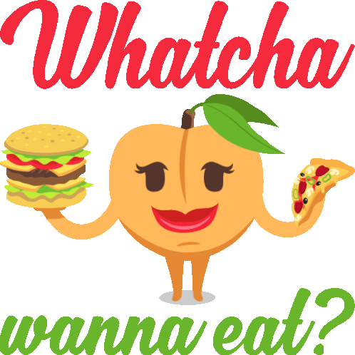 Whatcha Wanna Eat Peach Life Sticker - Whatcha Wanna Eat Peach Life Joypixels Stickers