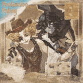 a foolabaloo friday postcard with two cowboys on it