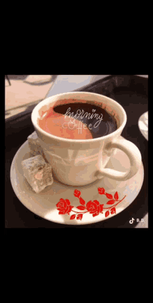 Good Morning Morning Coffee GIF - Good Morning Morning Coffee Rose GIFs
