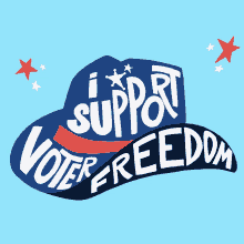 I Support Voter Freedom Cowboy Hat GIF - I Support Voter Freedom Cowboy Hat Thanks Texas Democrats For Fighting For Voting Rights GIFs