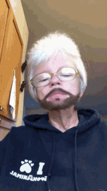 snapchat beard selfie old lady filter