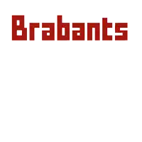 a red heart with the word brabants on it